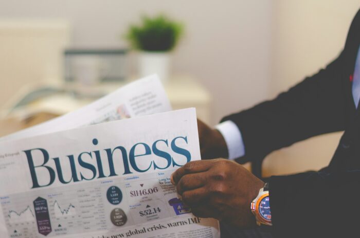 business person reading guide to business divorce paper